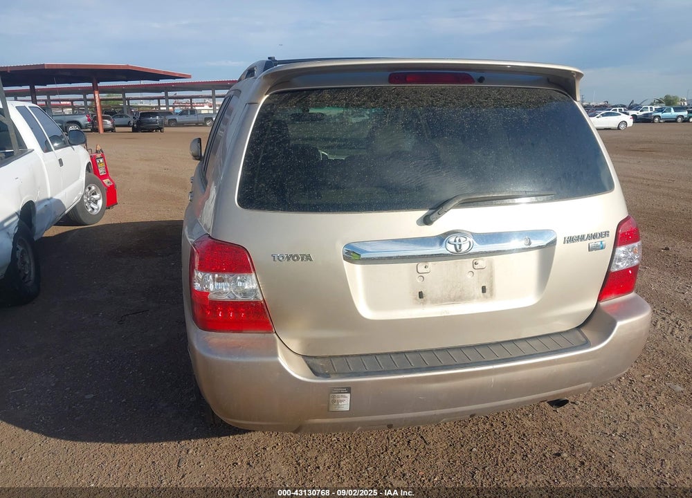 2007 TOYOTA HIGHLANDER HYBRID VIN: JTEDW21A770016611