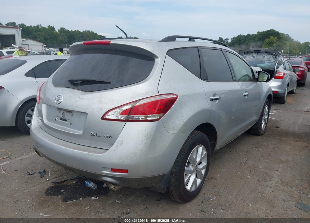 2012 NISSAN MURANO SL VIN: JN8AZ1MWXCW236840