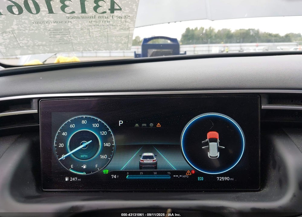 2022 HYUNDAI TUCSON HYBRID VIN: KM8JFCA19NU038026