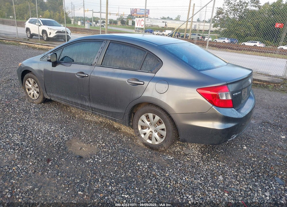 2012 HONDA CIVIC VIN: 19XFB2F54CE032173