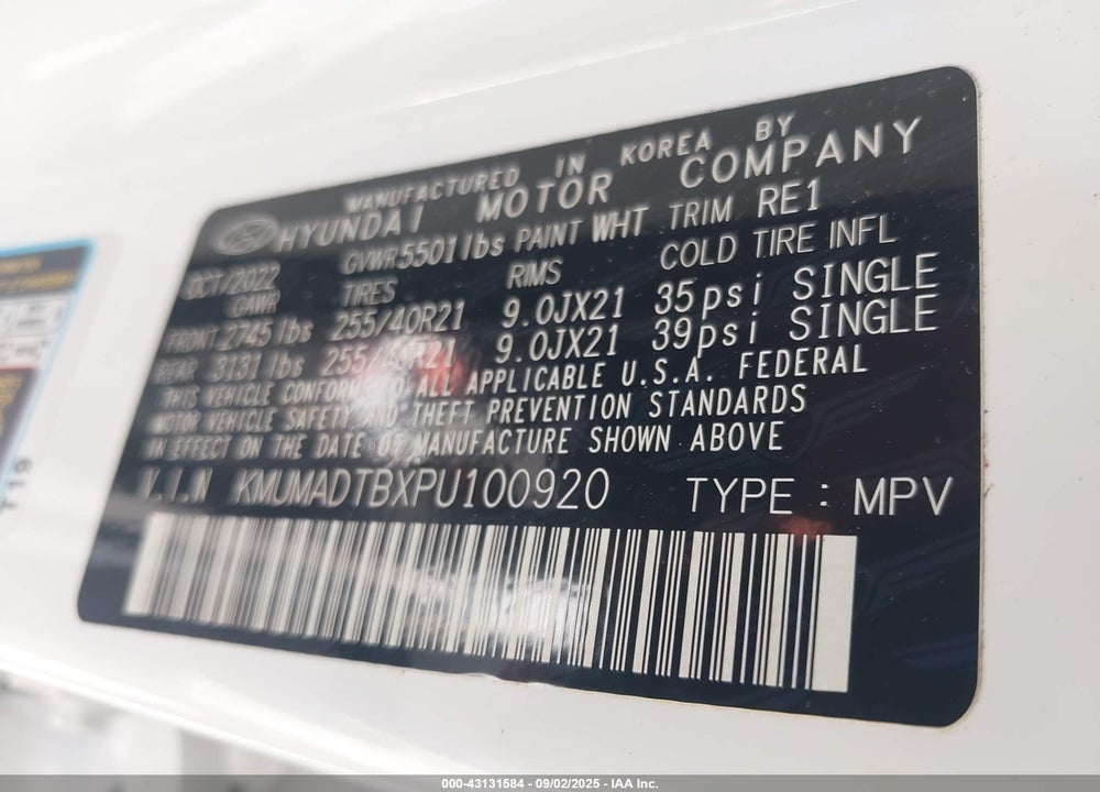 2023 GENESIS GV70 VIN: KMUMADTBXPU100920