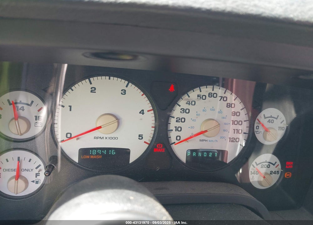 2005 DODGE RAM 2500 SLT/LARAMIE VIN: 3D7KS28C55G865861