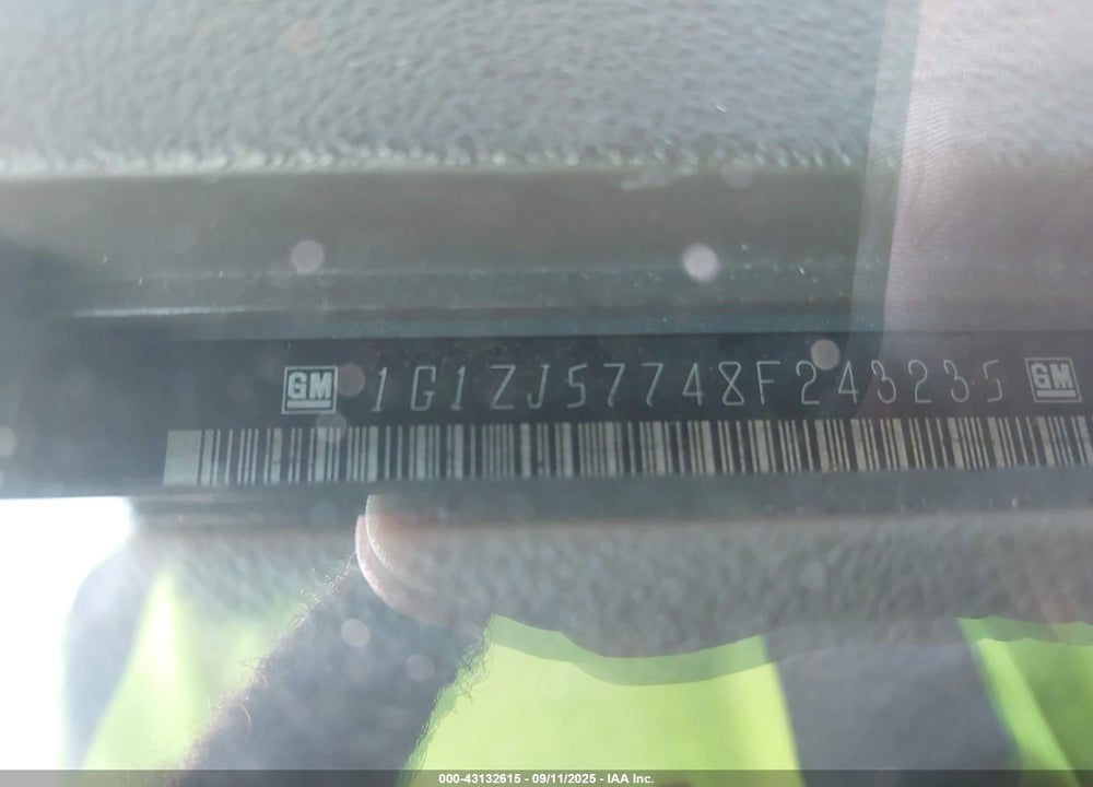 2008 CHEVROLET MALIBU VIN: 1G1ZJ57748F243235