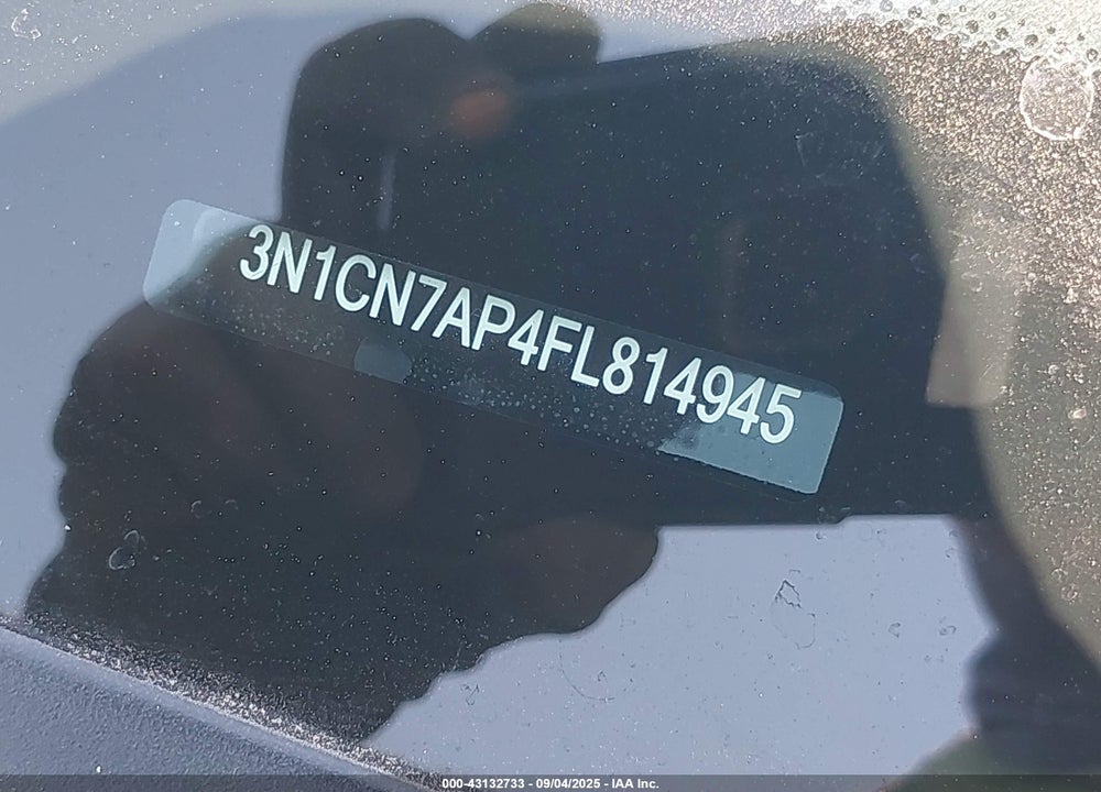 2015 NISSAN VERSA VIN: 3N1CN7AP4FL814945