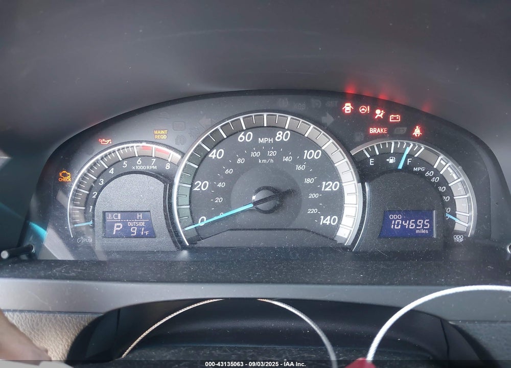 2012 TOYOTA CAMRY VIN: 4T1BF1FK8CU199619