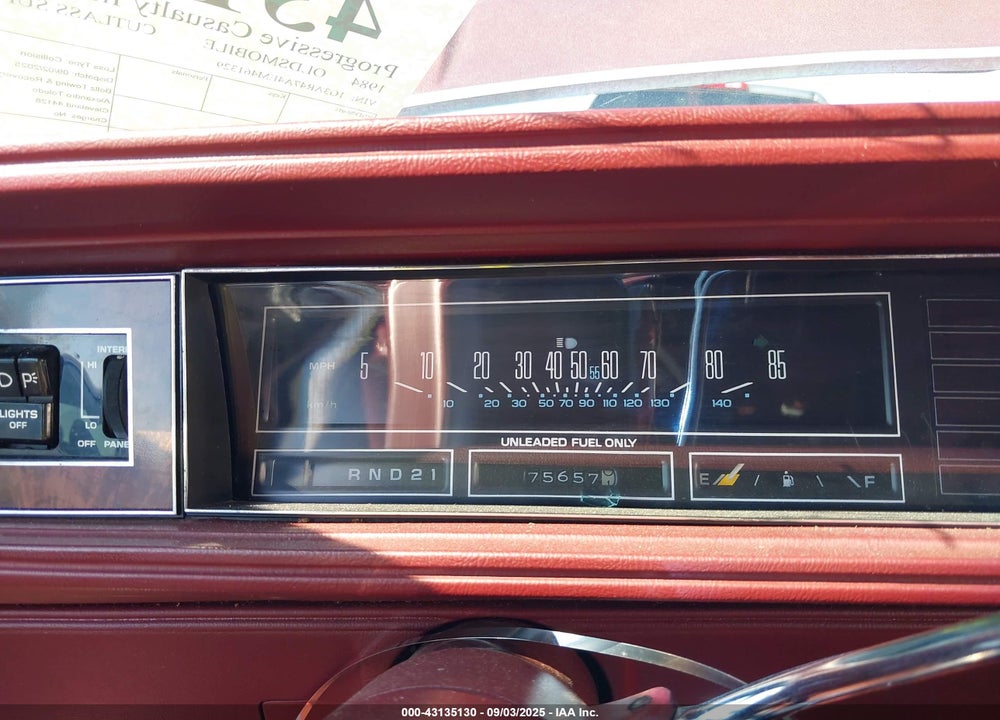 1984 OLDSMOBILE CUTLASS SUPREME VIN: 1G3AR47A4EM461329