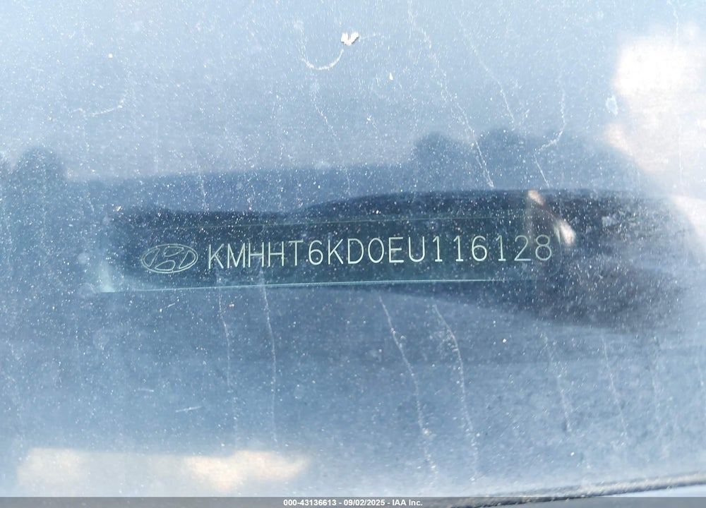 2014 HYUNDAI GENESIS VIN: KMHHT6KD0EU116128
