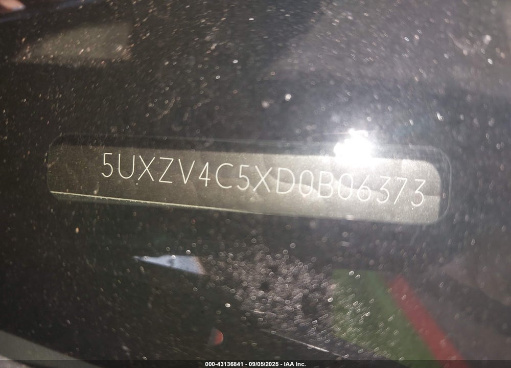 2013 BMW X5 VIN: 5UXZV4C5XD0B06373