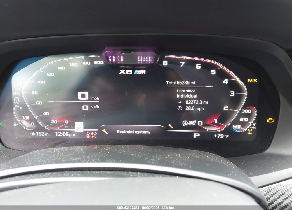 2020 BMW X6 M/M COMPETITION VIN: 5YMCY0C04L9B05670