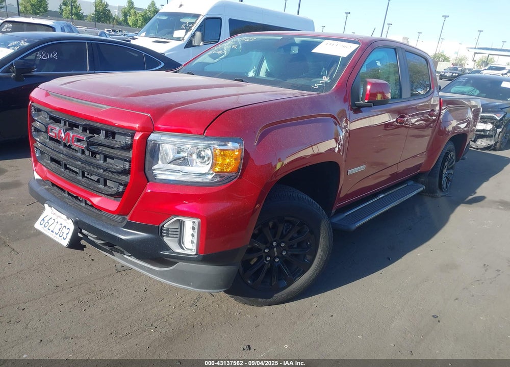 2021 GMC CANYON 2WD SHORT BOX ELEVATION VIN: 1GTG5CENXM1232143