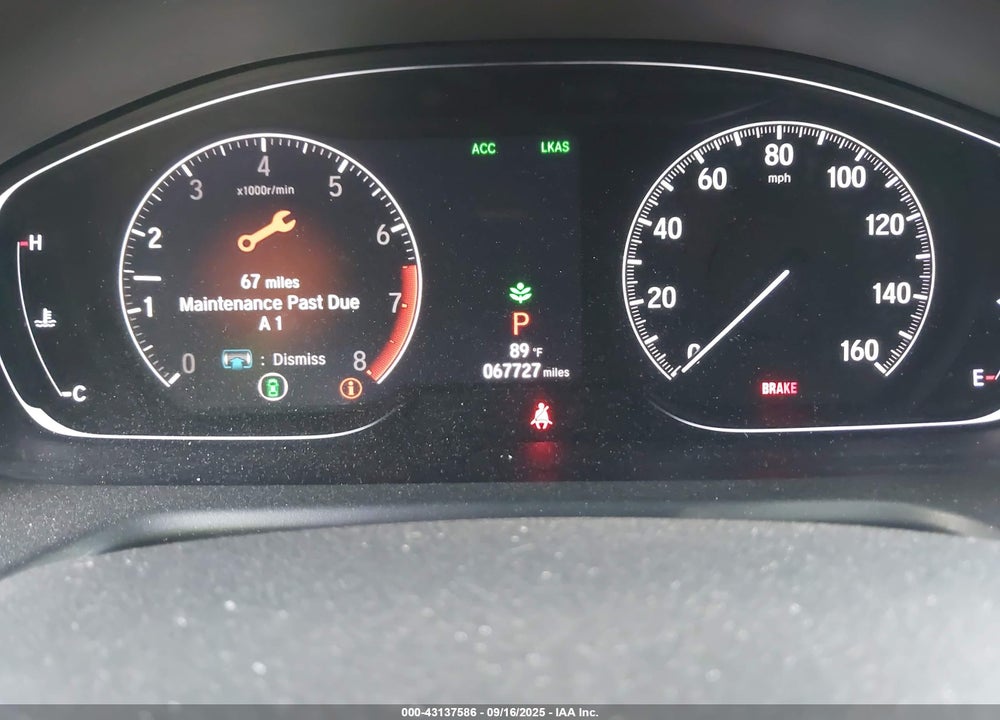 2019 HONDA ACCORD VIN: 1HGCV1F30KA142126