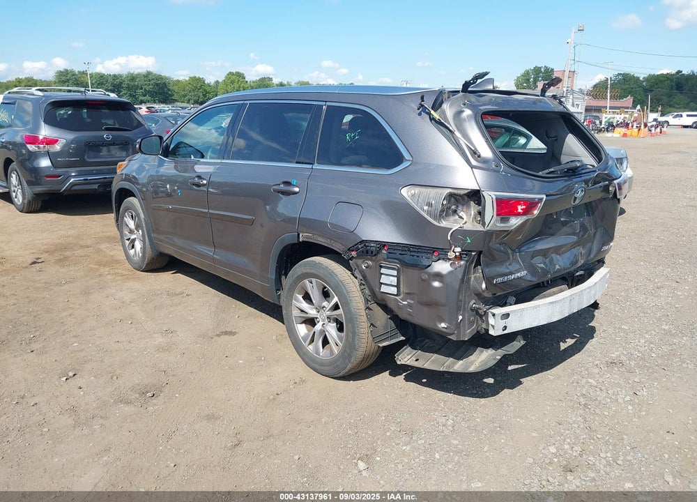 2015 TOYOTA HIGHLANDER VIN: 5TDJKRFH5FS163216