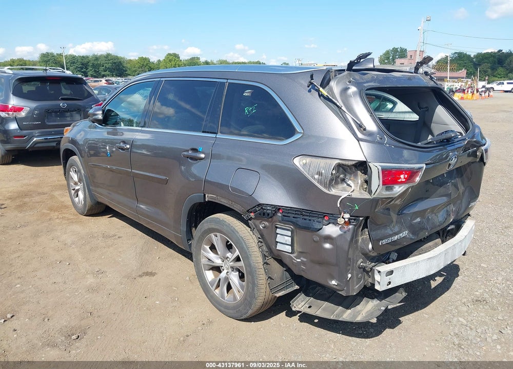 2015 TOYOTA HIGHLANDER VIN: 5TDJKRFH5FS163216