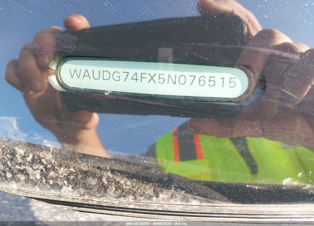 2005 AUDI A6 3.2 VIN: WAUDG74FX5N076515