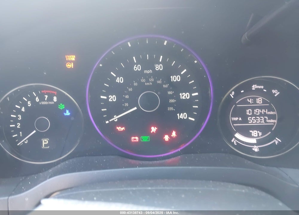 2016 HONDA HR-V VIN: 3CZRU5H53GM728681