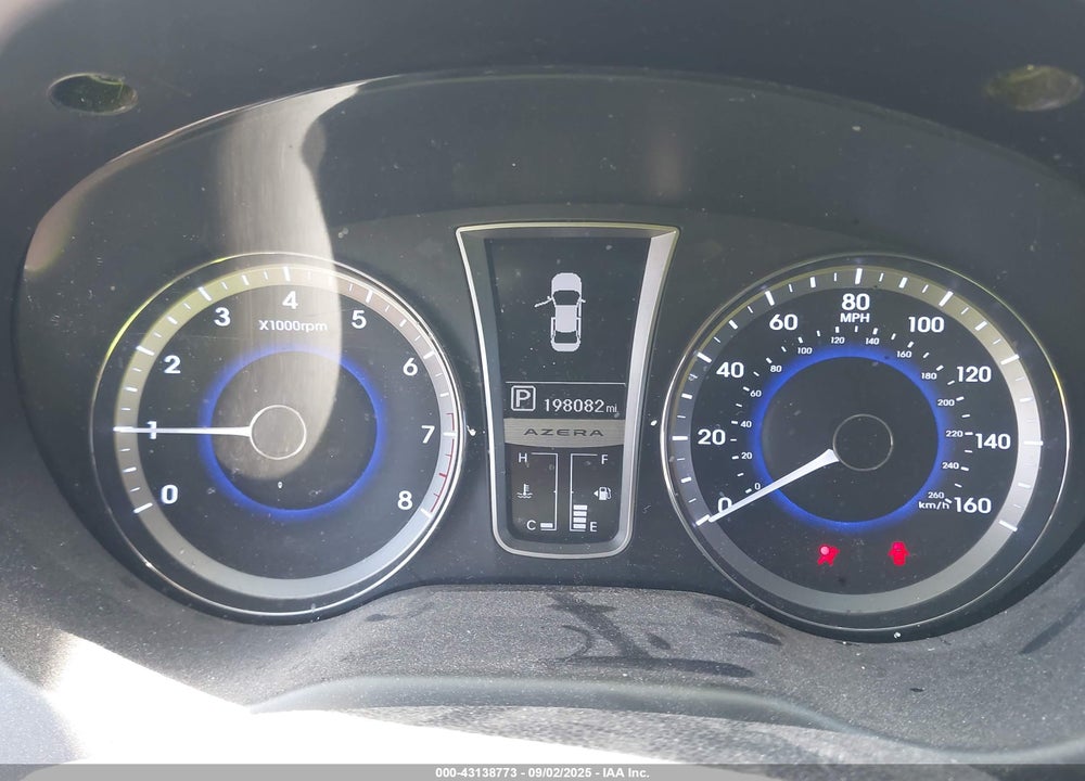 2013 HYUNDAI AZERA VIN: KMHFH4JG6DA326399