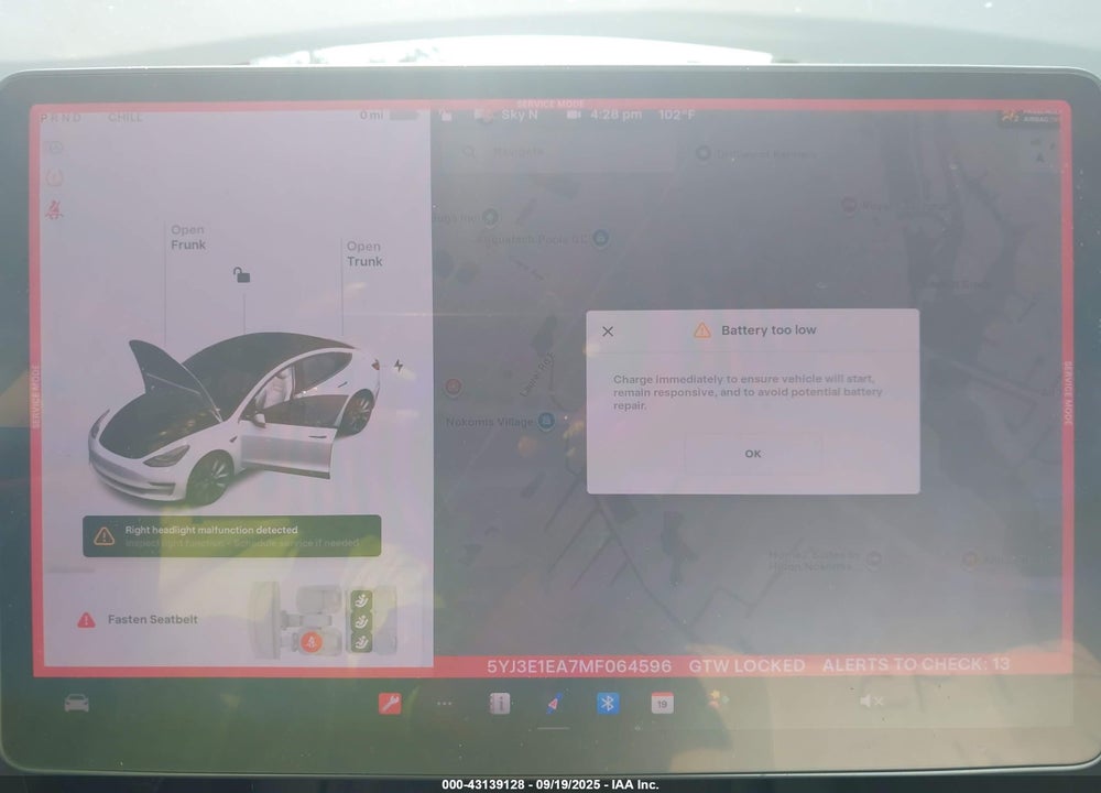 2021 TESLA MODEL 3 VIN: 5YJ3E1EA7MF064596