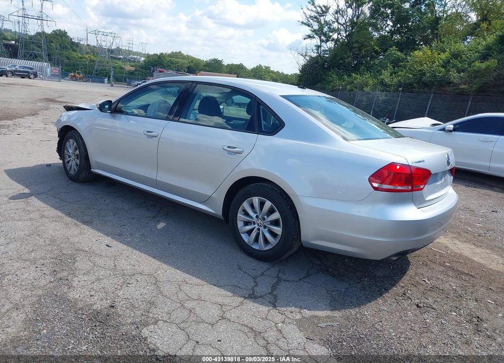 2012 VOLKSWAGEN PASSAT VIN: 1VWAH7A3XCC044263