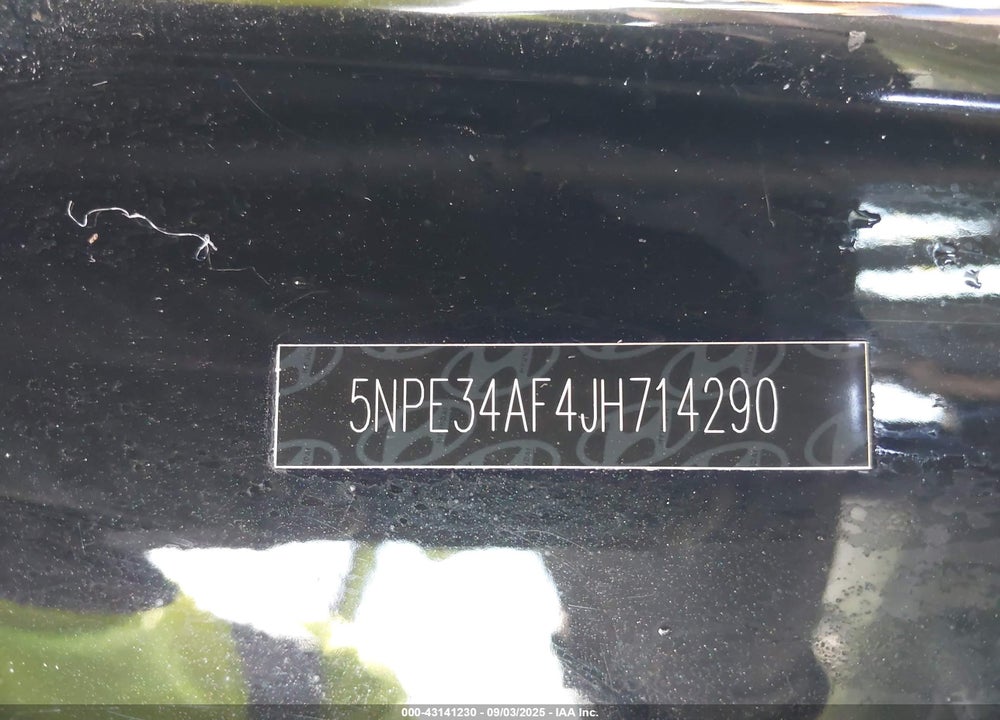 2018 HYUNDAI SONATA VIN: 5NPE34AF4JH714290