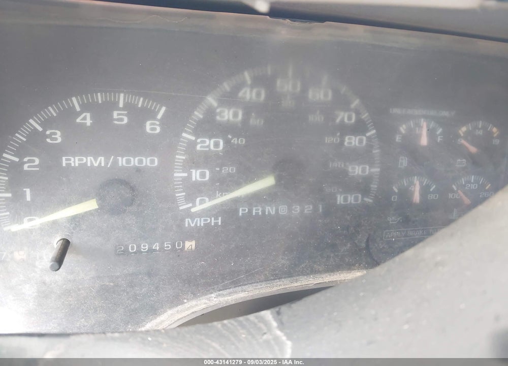 1998 GMC SIERRA 1500 SL WIDESIDE VIN: 1GTEK14M4WZ550499