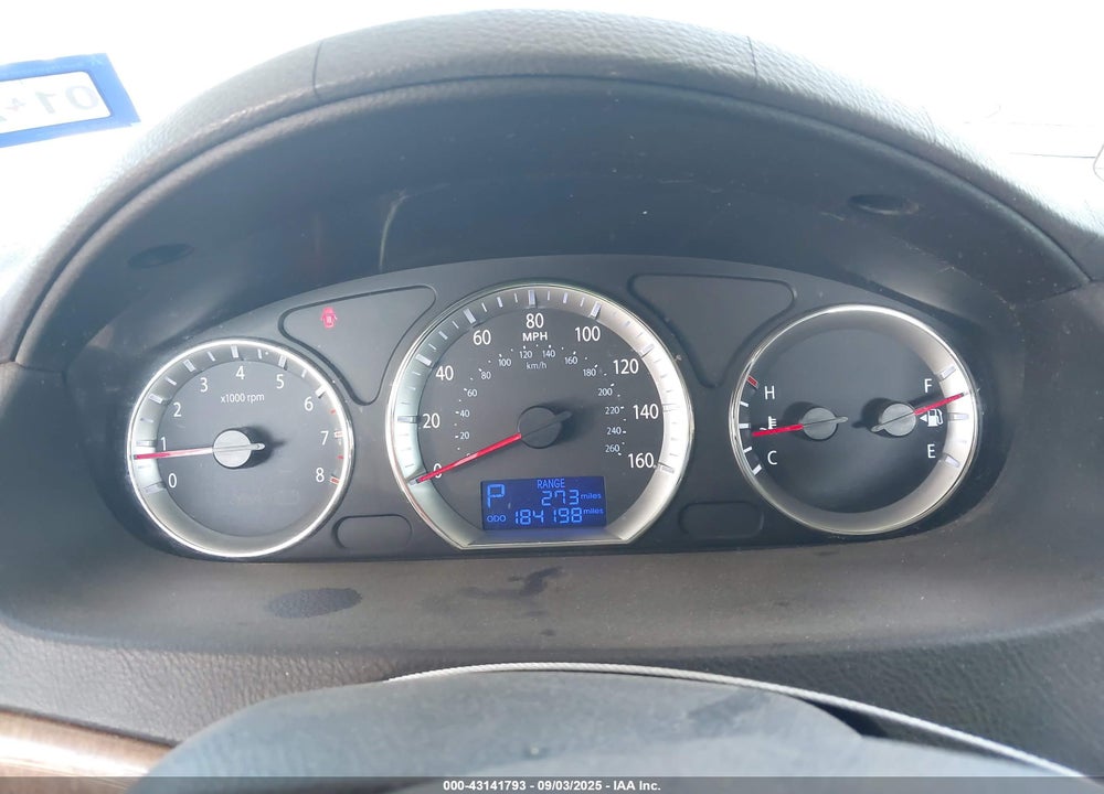 2009 HYUNDAI SONATA LIMITED V6 VIN: 5NPEU46F29H407315
