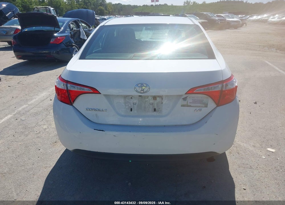 2015 TOYOTA COROLLA LE VIN: 2T1BURHE6FC355352