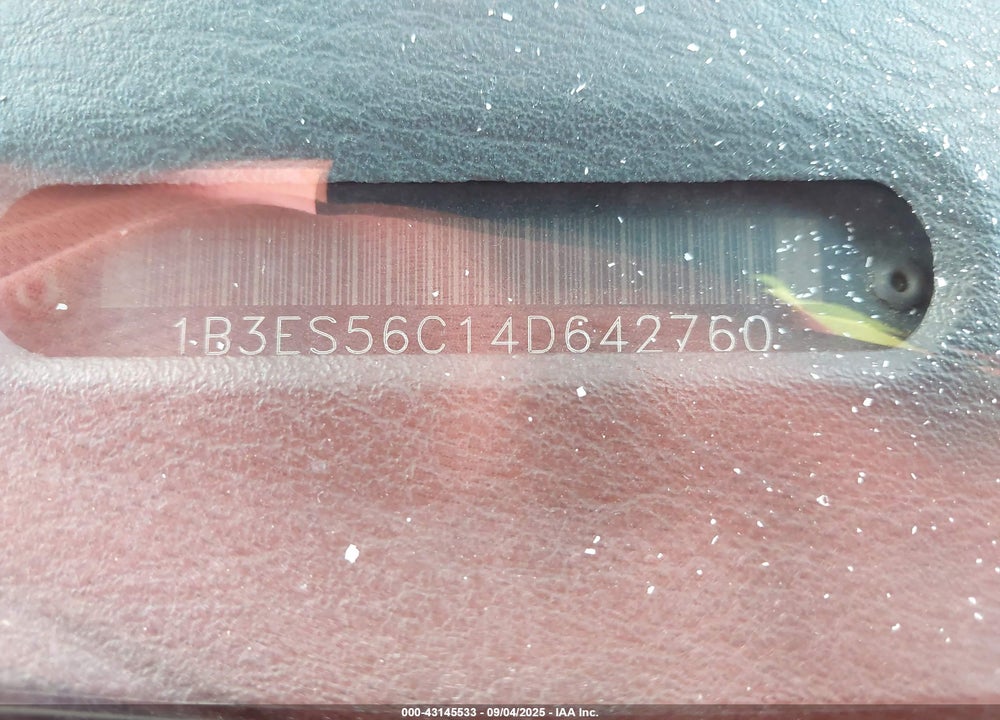 2004 DODGE NEON SXT VIN: 1B3ES56C14D642760