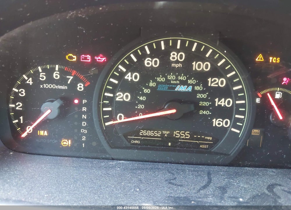 2005 HONDA ACCORD HYBRID IMA VIN: JHMCN364X5C008301