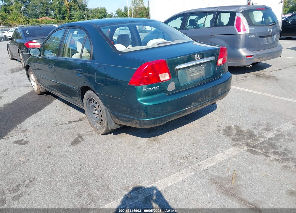 2002 HONDA CIVIC EX VIN: 1HGES26752L028962