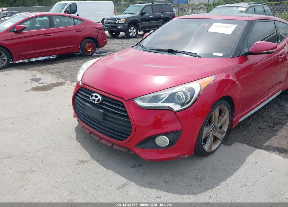 2013 HYUNDAI VELOSTER TURBO W/BLACK/TURBO W/BLUE VIN: KMHTC6AE2DU129756