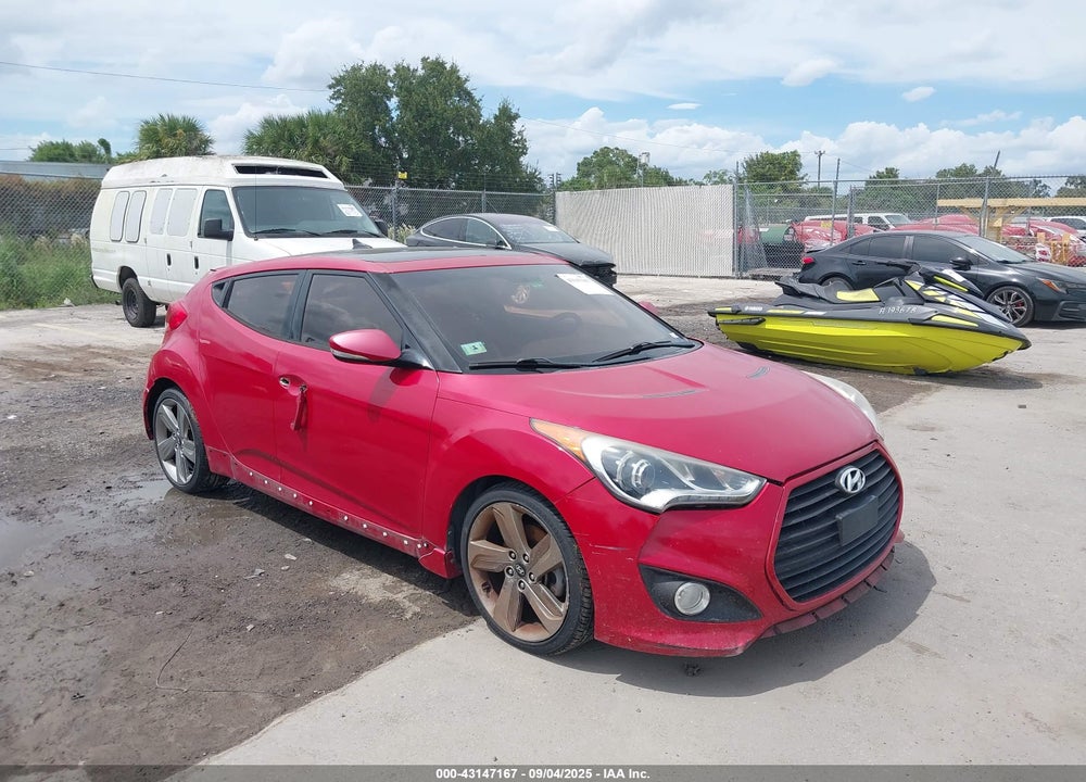 2013 HYUNDAI VELOSTER TURBO W/BLACK/TURBO W/BLUE VIN: KMHTC6AE2DU129756