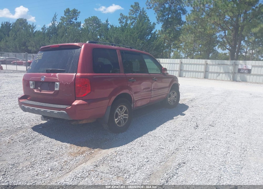 2004 HONDA PILOT EX-L VIN: 5FNYF185X4B005785