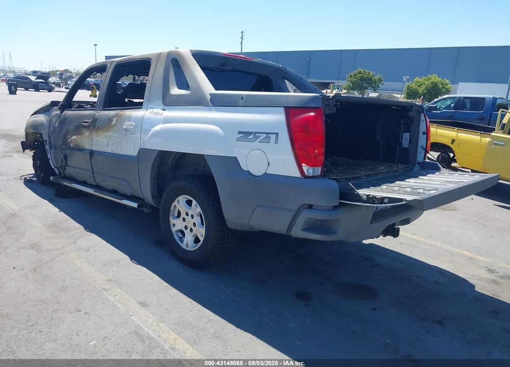 2002 CHEVROLET AVALANCHE 1500 VIN: 3GNEK13T32G129514