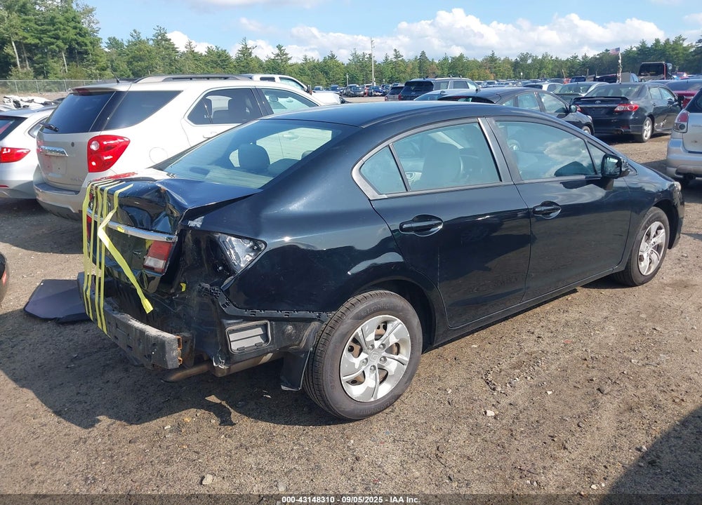 2013 HONDA CIVIC LX VIN: 19XFB2F54DE213596