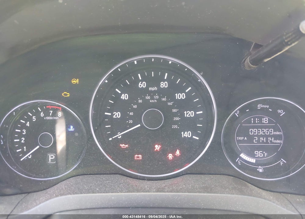 2019 HONDA HR-V VIN: 3CZRU5H35KG708678