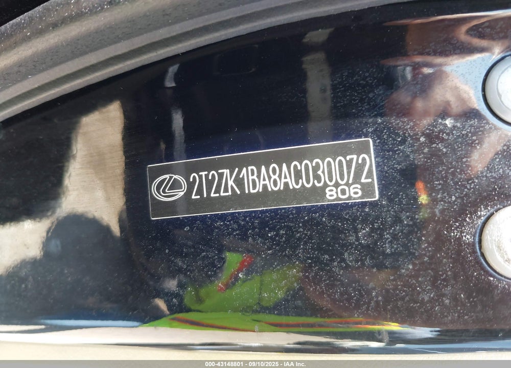 2010 LEXUS RX 350 VIN: 2T2ZK1BA8AC030072
