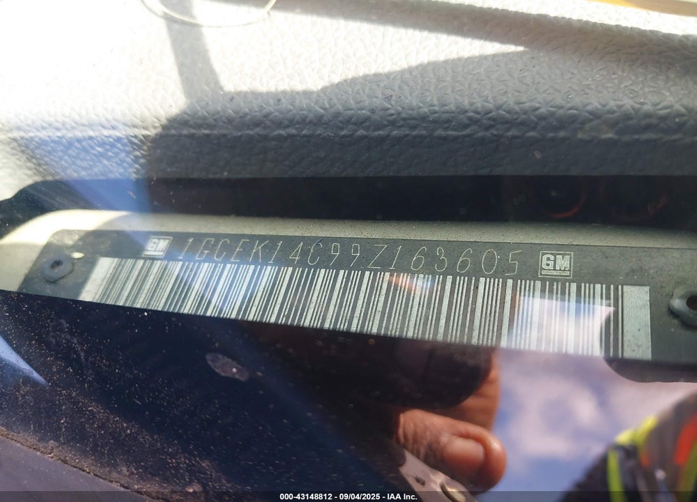 2009 CHEVROLET SILVERADO 1500 VIN: 1GCEK14C99Z163605