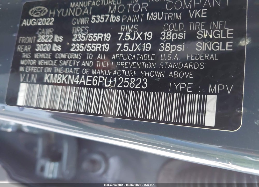 2023 HYUNDAI IONIQ 5 VIN: KM8KN4AE6PU125823
