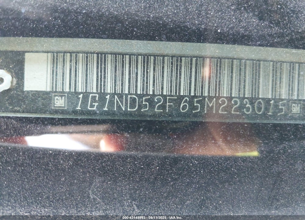 2005 CHEVROLET CLASSIC VIN: 1G1ND52F65M223015