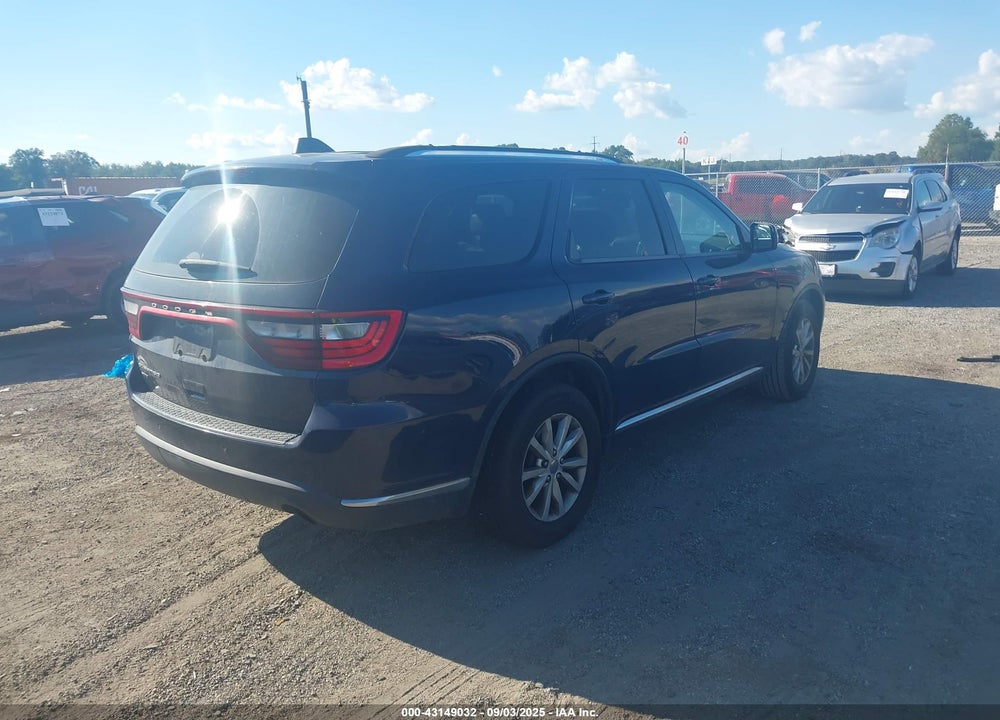 2015 DODGE DURANGO VIN: 1C4RDJAG3FC145960