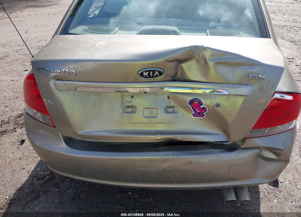 2008 KIA SPECTRA EX VIN: KNAFE122585493895