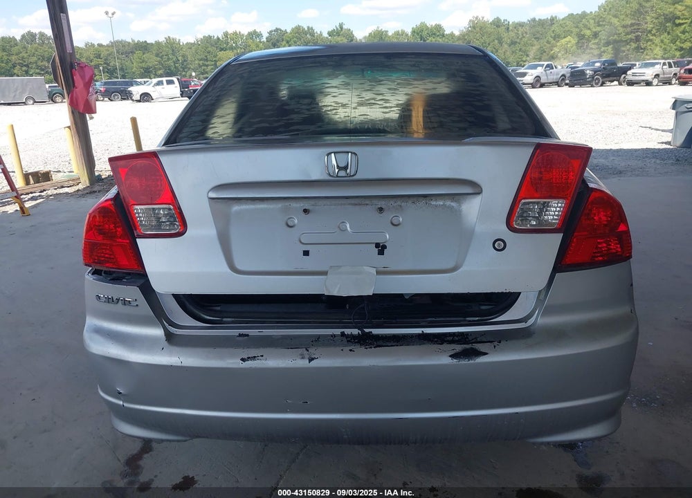 2005 HONDA CIVIC VP VIN: 2HGES16365H556857