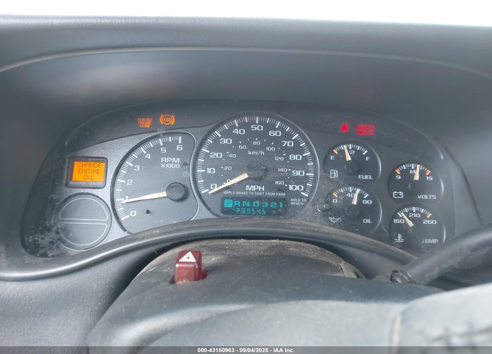 2002 CHEVROLET AVALANCHE 1500 VIN: 3GNEC13T72G208620
