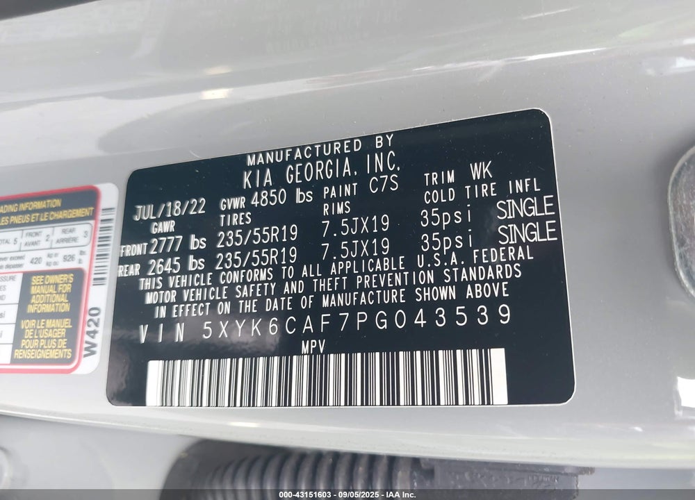 2023 KIA SPORTAGE X LINE VIN: 5XYK6CAF7PG043539