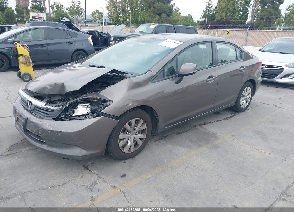 2012 HONDA CIVIC VIN: 2HGFB2F54CH549141