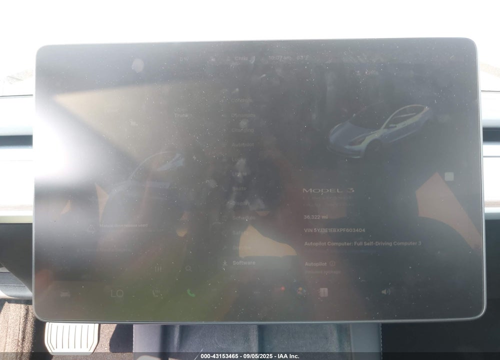 2023 TESLA MODEL 3 VIN: 5YJ3E1EBXPF603404