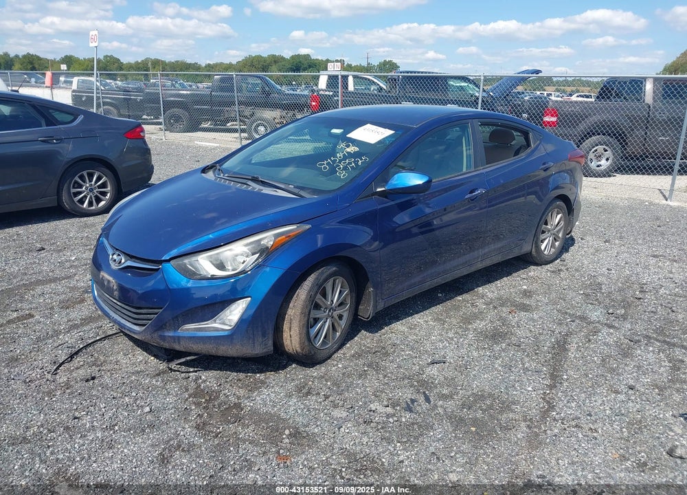 2016 HYUNDAI ELANTRA VIN: 5NPDH4AE9GH705274
