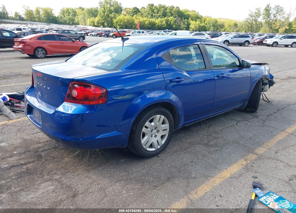 2013 DODGE AVENGER VIN: 1C3CDZAB7DN725050