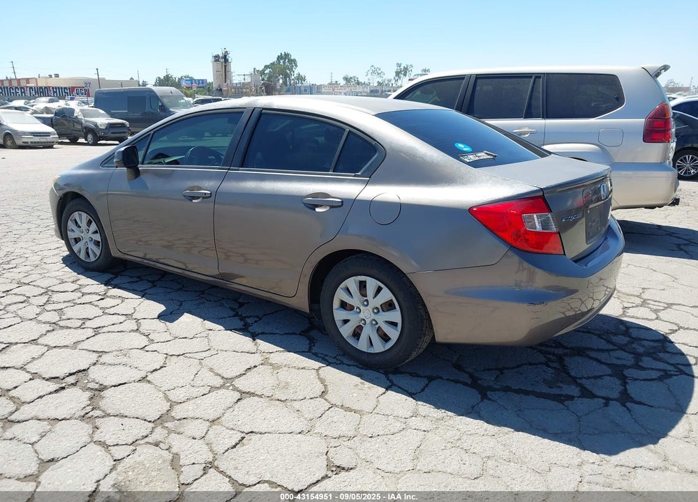 2012 HONDA CIVIC VIN: 2HGFB2F59CH539513