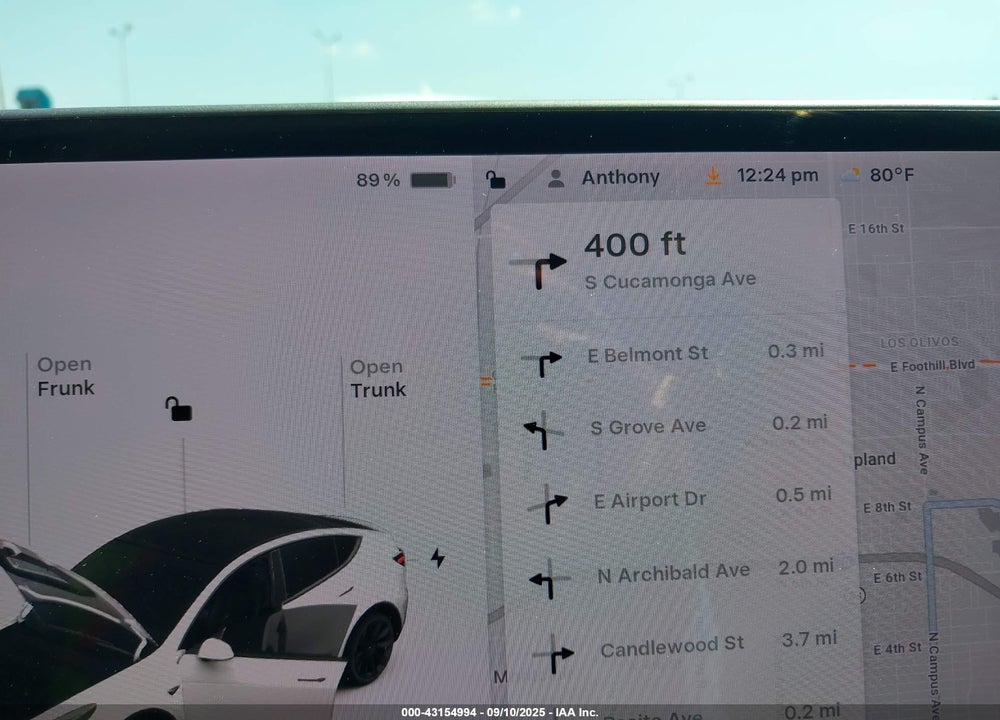 2021 TESLA MODEL Y VIN: 5YJYGDEE1MF076974